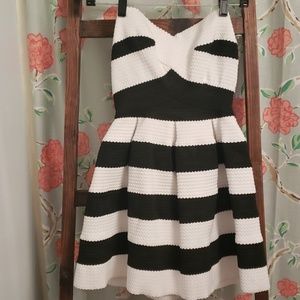 Black and white cocktail dress